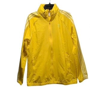 Adidas Originals Jacket Windbreaker Hood Yellow Medium NWT